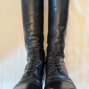 ARIAT Women Heritage Field Riding Boots Black Leather Pull On Size US 7